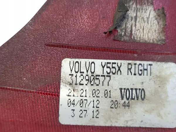 Lanterna de neblina traseira direita VOLVO V40 ESTATE 2012 31290577 image 6