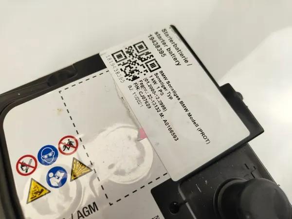 BMW OEM 9878490 AGM Batterie 12V 70Ah 720A image 4