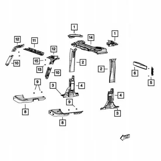 Jeep Wrangler JK oikea kynnyssuoja OEM 5VK54DX9AA image 4