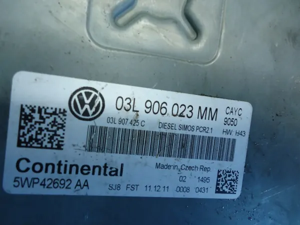 VW SKODA SEAT 1.6TDI Motorcomputer OEM 03L906023MM image 3