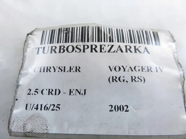 Turbocompresor Chrysler Voyager IV 2.5 CRD - M1091732 image 7