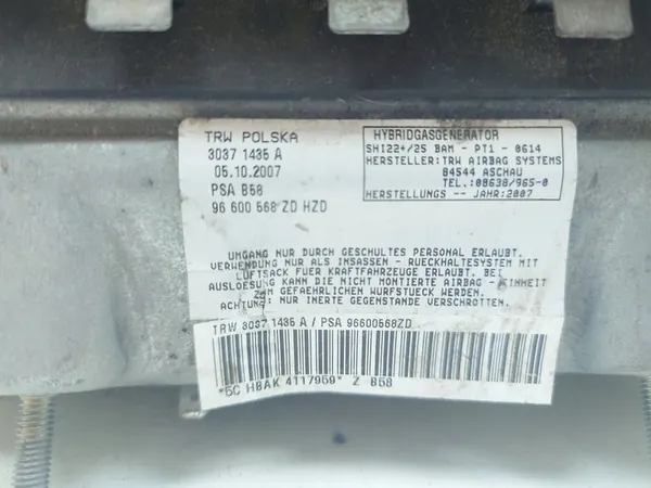 Kolanówka CITROËN C4 GRAND PICASSO 2007 30371435A image 5