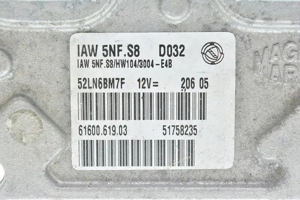 ECU FIAT PANDA 1.2 51758235 IAW5NF.S8 image 2