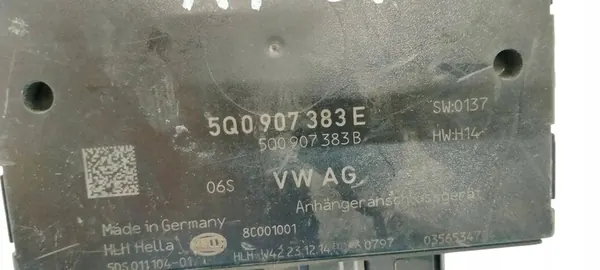 VW AUDI SEAT SKODA Vetokoukkuohjain 5Q0907383E image 2