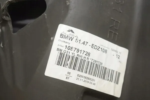 Kit de isolamento acústico BMW G31 Série 5 OEM 7391727 image 5