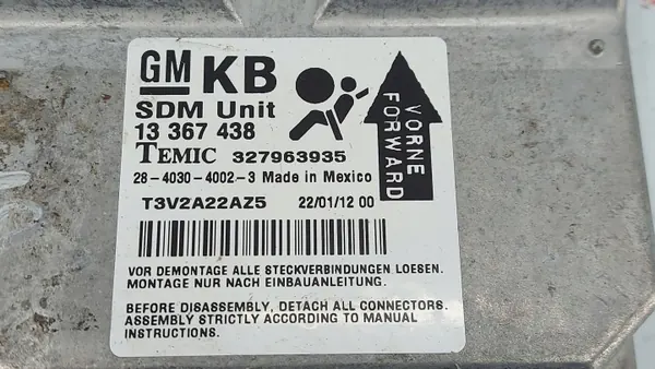 Module Airbag OEM 13367438 pour Opel Corsa D 1.2 image 9