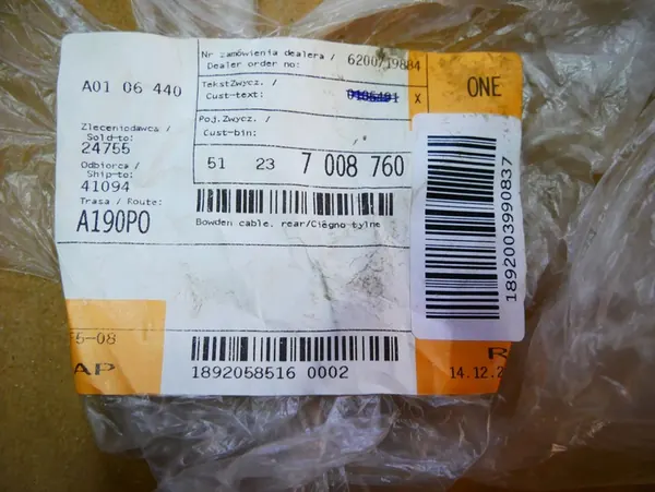 BMW E60 E61 E63 E64 Motorhuvsladd 51237008760 image 5