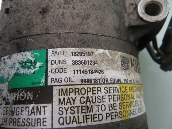 Opel OE 13205197 Ilmastointikompressori image 6