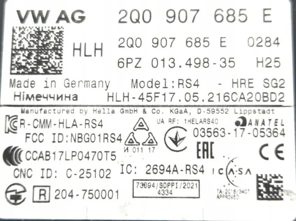 Radar de asistencia de carril OEM 2Q0907685E Audi VW image 10