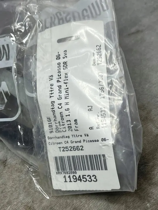 Vänster framdörrhandtag Peugeot 208 9101GF image 4