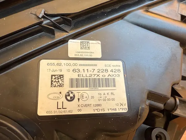 BMW 7 F01 Dynaaminen Xenon Oikea Ajovalaisin Täydellinen OEM image 4
