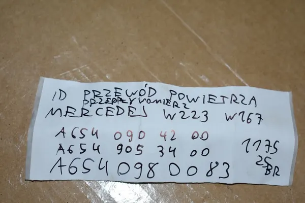 Lucht slang massastroom sensor Mercedes W223 W167 image 6