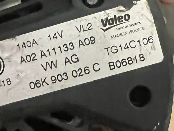 VW AUDI SKODA Vaihtovirtageneraattori image 5