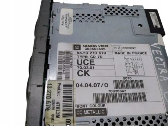 Radio de fábrica OEM 13270679 para Opel Vectra C image 3