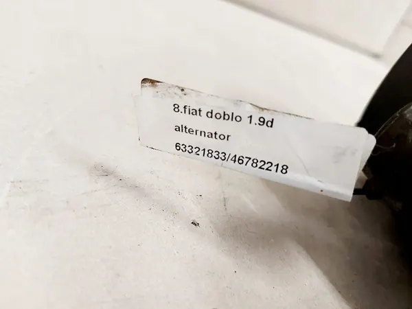 FIAT DOBLO 1.9 D Vaihtovirtageneraattori 63321833 image 4