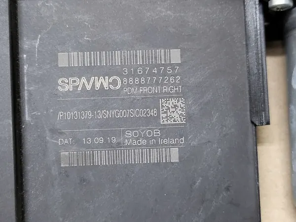 Motor de Janela Módulo de Controle Direito Frontal Volvo XC40 XC60 OE image 2