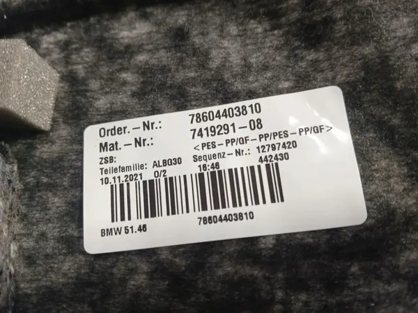 Étagre coffre arrière BMW 5 G30 G31 OEM 7419291 image 9