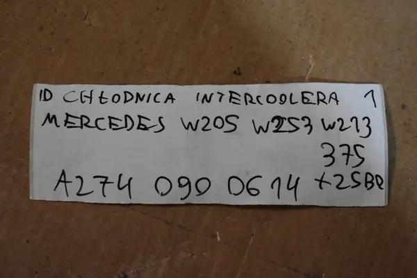 Intercooler Radiator Mercedes W205 W213 W253 OEM image 4