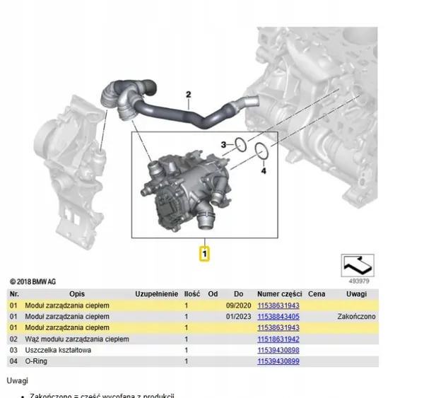Thermostat BMW OE 8631943 - État Utilisé image 5