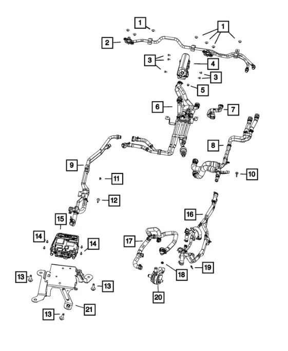 Jeep Wrangler JL 4XE apujäähdytysnesteenpumppu OEM 68617741AA image 4