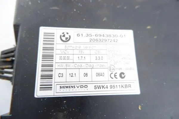 Module Confort BMW OEM 6943830-01 pour E91 2.0D image 3