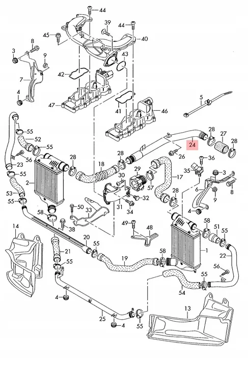Manguera de intercooler AUDI A4 B7 2.7 TDI A6 3.0 TDI 4F0145738F image 2