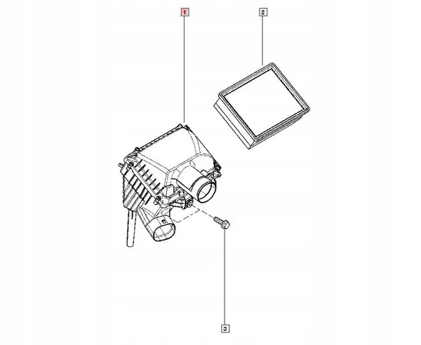 Ilmansuodattimen kotelo Trafic III Vivaro B 1.6 DCI OEM image 2