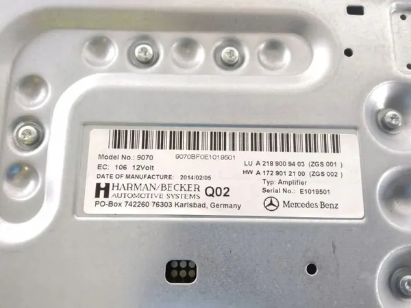 Amplificador Rádio Mercedes CLS W218 OEM A2189009403 image 5