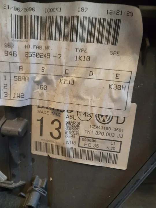 Ventola riscaldamento VW Golf V 1k1820003JJ image 2