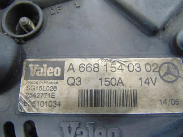 MERCEDES VANEO 1.7D Vaihtovirtageneraattori A6681540302 image 5