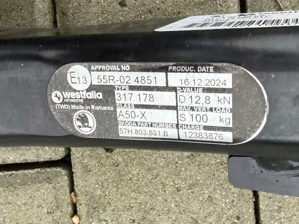 SKODA KODIAQ II 57H 2024- Attelage Électrique OEM image 5