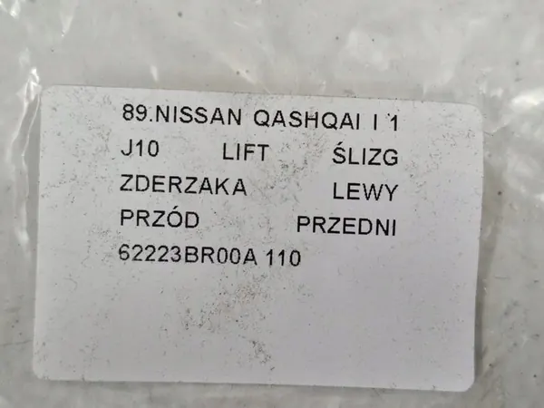 Deslizamento de para-choque dianteiro esquerdo Nissan Qashqai I 62223BR00A image 6