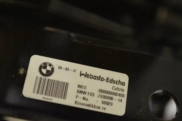 Dobradiça do atuador do teto BMW OE 7300957 - Usado image 5