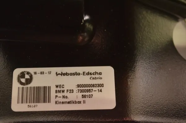 Dobradiça do atuador do teto BMW OE 7300957 - Usado image 6