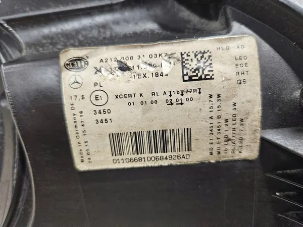 MERCEDES E-KLASSE W212 906 310 3KZ LINKER KOPLAMP image 5