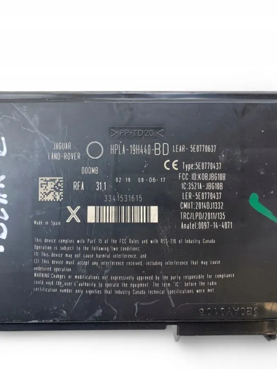 Module système démarrage Land Rover Range Rover Velar OEM 3521AJBG10B image 9