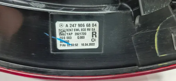 RECHTER ACHTERLICHT MERCEDES GLB A247 image 7