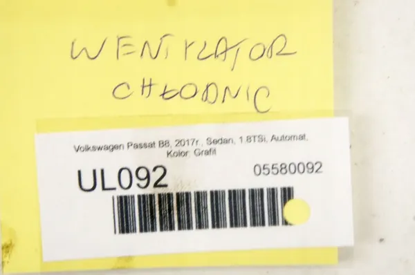 Jäähdyttimen Tuuletin VW Passat B8 1.8TSI UL092 1KM959455C image 7