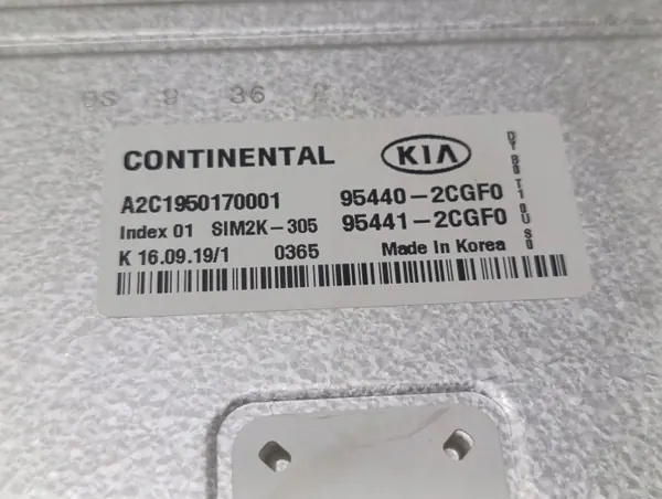 Kia Rio 2020 Insprutningskontroller OEM 954412CGF0 image 8