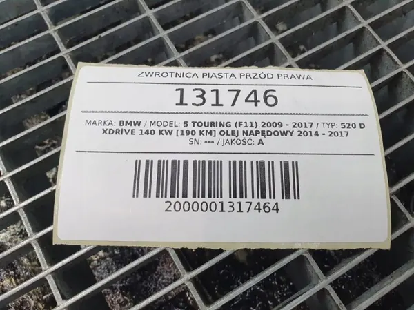 Cubo Dianteiro Direito OEM AUST131746 BMW 5 F10 image 5