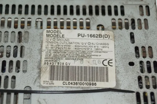 Radio 96431808GV Peugeot 607 OEM PEUGEOT604RADIO image 5
