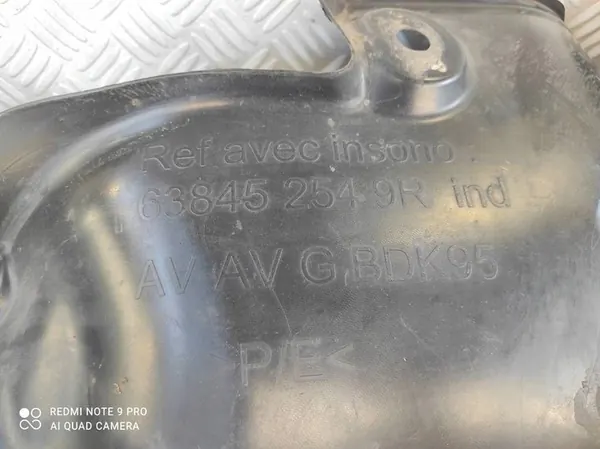 RENAULT MEGANE III Front Left Wheel Arch 638452549R image 6