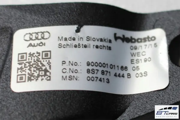 Audi TT Cabrio katon kiinnityssarja OEM bt-cars-6919 image 5