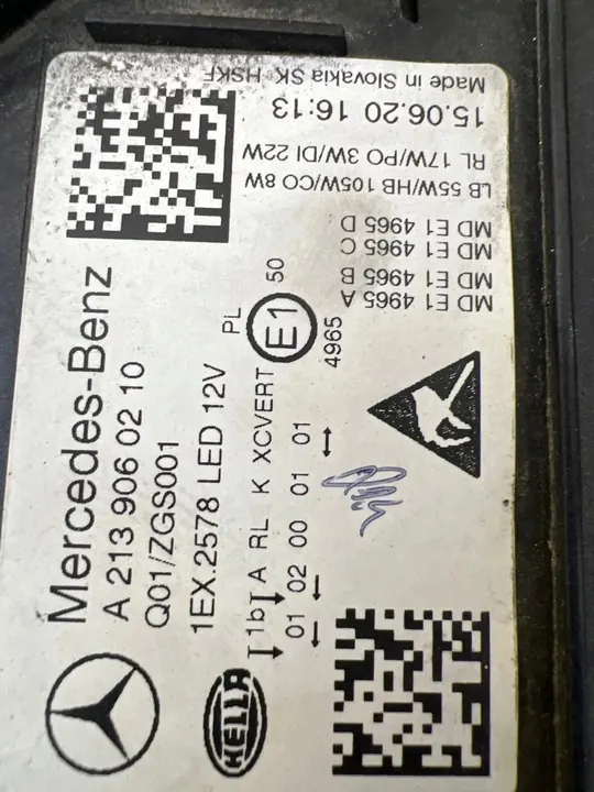 Rechter Koplamp Mercedes E-Klasse W213 Multibeam image 2