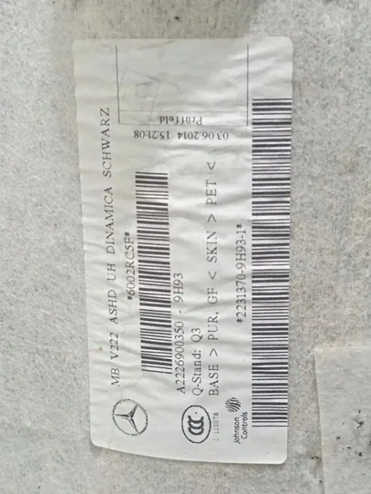 Tête de pavillon Mercedes-Benz S W222 OEM A2226900350 image 3