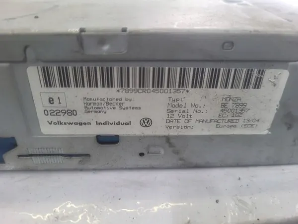 Radio CD BECKER MONZA BE 7899 para VW Golf IV image 4