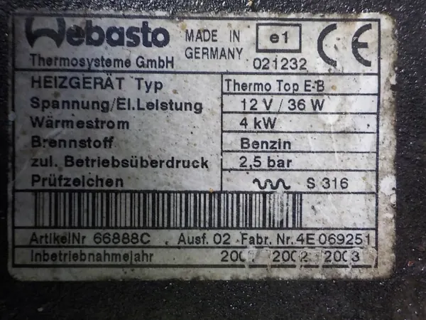 Opel Astra H Webasto pysäköintilämmitys OEM 66888C 4E069251 image 7