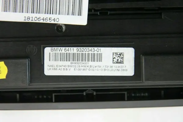 Panneau climatisation BMW 3 OEM 64119320343 image 9