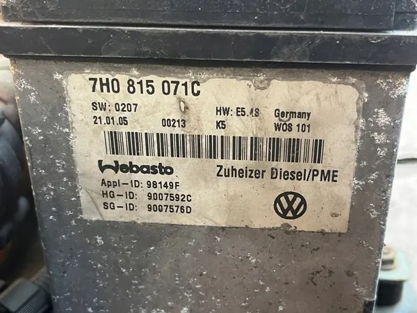 Webasto Parking Heater Volkswagen VW Transporter T5 03-09 image 2