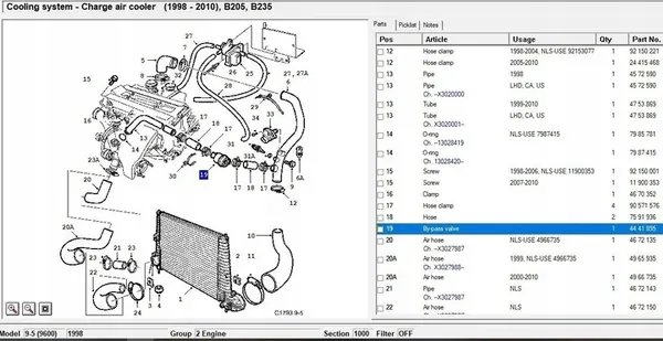 Saab 9-5 2006 Válvulas image 5
